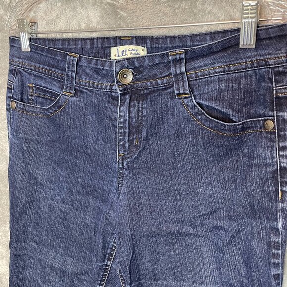 LEI Juniors Y2K Ashley Trouble Dark Wash Stretch Mid Rise Bootcut Denim Jean 11 - Picture 4 of 13